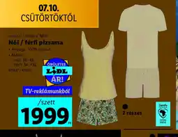 Lidl Női / férfi pizsama ajánlat