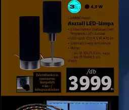 Lidl Livarno Home Asztali LED-lámpa ajánlat