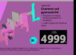 Lidl Parkside Csavaros cső gyorsszorít ajánlat