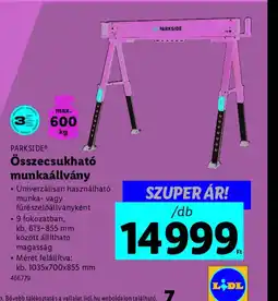 Lidl Parkside Összecsukhat munkaállvány ajánlat