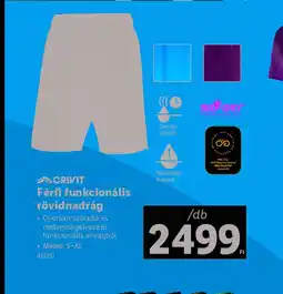 Lidl Crivit Férfi funkcionális rövidnadrág ajánlat