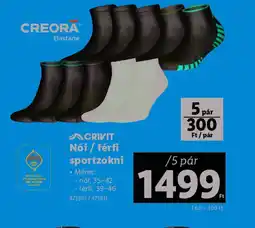 Lidl Crivit Női / férfi sportzokni ajánlat