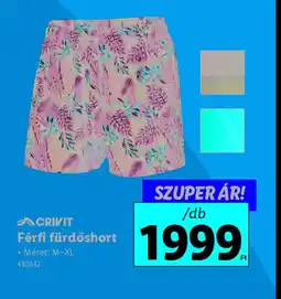 Lidl Crivit Férfi fürdőshort ajánlat