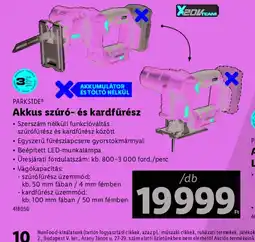 Lidl Parkside Akkus szúr- és kardfűrész ajánlat