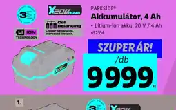 Lidl Parkside Akkumulátor ajánlat