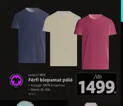 Lidl Esmera Men Férfi biopamut pl ajánlat