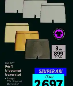 Lidl Livergy Férfi biopamut boxerals ajánlat