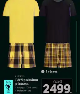 Lidl Livergy Férfi prémium pizsama ajánlat
