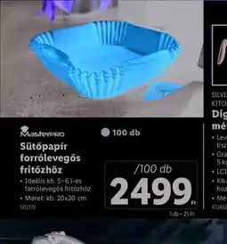 Lidl Sütőpapír forrlevegős fritőzhöz ajánlat