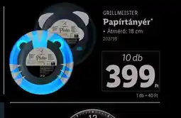Lidl Grillmeister Papírtányér ajánlat