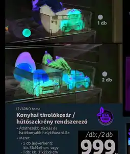 Lidl Livarno Home Konyhai tárolkosár / hűtőszekrény rendszerező ajánlat