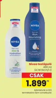 Spar NIVEA testápoló ajánlat