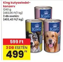 Spar King kutyaeledel konzerv ajánlat