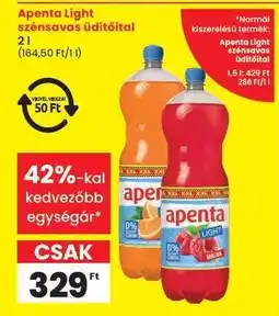 Spar APENTA Light szénsavas üdítőital ajánlat
