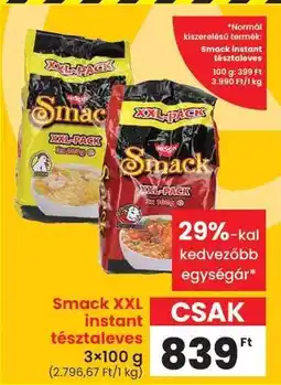Spar Smack XXL instant tésztaleves ajánlat