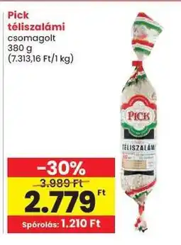 Spar PICK Téliszalámi ajánlat