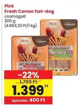 Spar Pick Fresh Corner hot-dog ajánlat