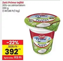 Spar Zott Primo Tejföl ajánlat