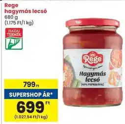 Spar Rege hagymás lecsó ajánlat