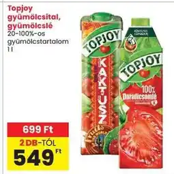 Spar Topjoy gyümölcsital, gyümölcslé ajánlat