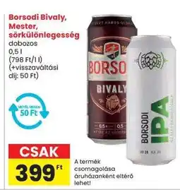 Spar Borsodi Bivaly, Mester, sörkülönlegesség ajánlat