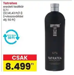 Spar TATRATEA EREDETI TEALIKŐR ajánlat