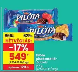 Spar PILÓTA Piskótatallér ajánlat