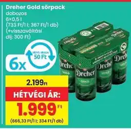 Spar Dreher Gold sörpack ajánlat