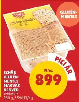 PENNY SCHÄR GLUTÉNMENTES MAGVAS KENYÉR szeletelt ajánlat