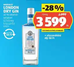 ALDI Mandaley London Dry Gin ajánlat