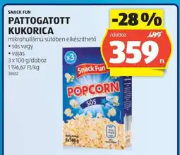ALDI SNACK FUN PATTOGATOTT KUKORICA ajánlat