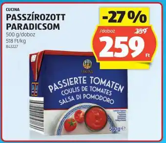 ALDI Cucina Passzírozott Paradicsom ajánlat