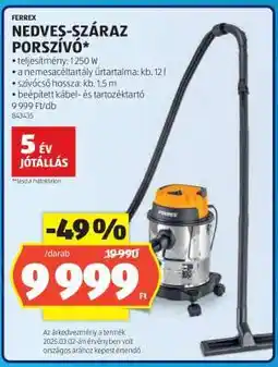 ALDI FERREX NEDVES-SZÁRAZ PORSZÍVÓ ajánlat