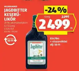 ALDI Wildbrunner Jagdbitter Keserűlikőr ajánlat