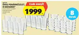 ALDI CROFTON ÜVEG POHÁRKÉSZLET, 8 DARABOS ajánlat