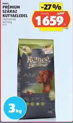 ALDI ROMEO PRÉMIUM SZÁRAZ KUTYAELEDEL ajánlat