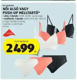 ALDI Női alsó vagy push-up melltartó ajánlat
