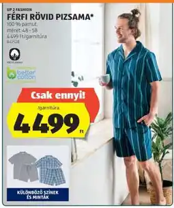 ALDI FÉRFI RÖVID PIZSAMA ajánlat