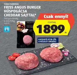 ALDI Terra Pannonia Friss Angus Burger Húspogácsa Cheddar Sajttal ajánlat