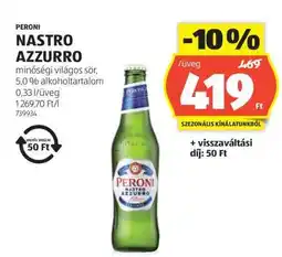 ALDI Peroni Nastro Azzurro ajánlat