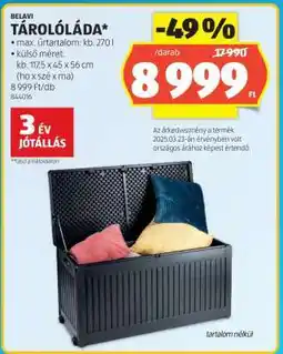 ALDI BELAVI TÁROLÓLÁDA ajánlat