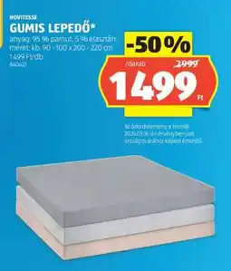ALDI NOVITESSE GUMIS LEPEDŐ ajánlat