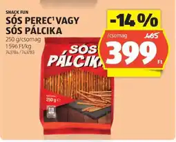 ALDI SNACK FUN SÓS PEREC VAGY SÓS PÁLCIKA ajánlat