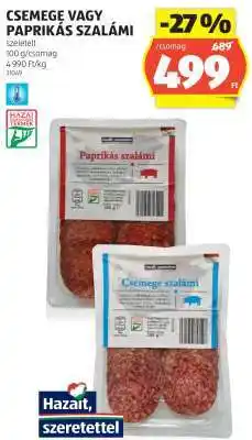 ALDI Csemege- vagy Paprikás Szalámi ajánlat