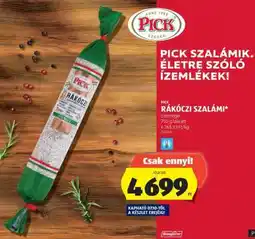 ALDI PICK Rákóczi szalámi ajánlat