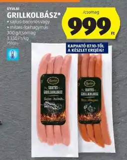 ALDI Gyulai grillkolbász ajánlat