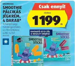 ALDI Grandessa Smoothie Pálcikás Jégkrém, 4 darab ajánlat