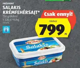 ALDI Président Salakis Krémfehérsajt ajánlat