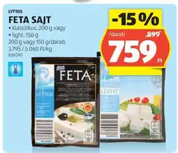 ALDI LYTTOS FETA SAJT ajánlat
