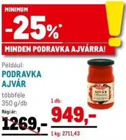 Metro Podravka ajvár ajánlat